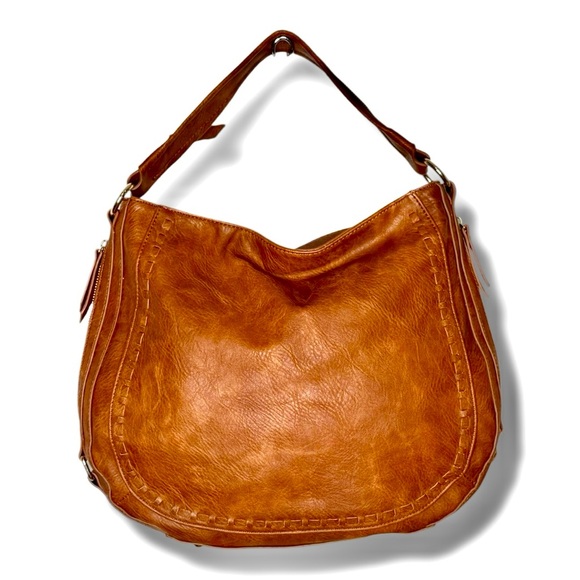 Urban Expressions Handbags - Urban Expressions Brown Hobo Shoulder Bag w Crossbody strap
